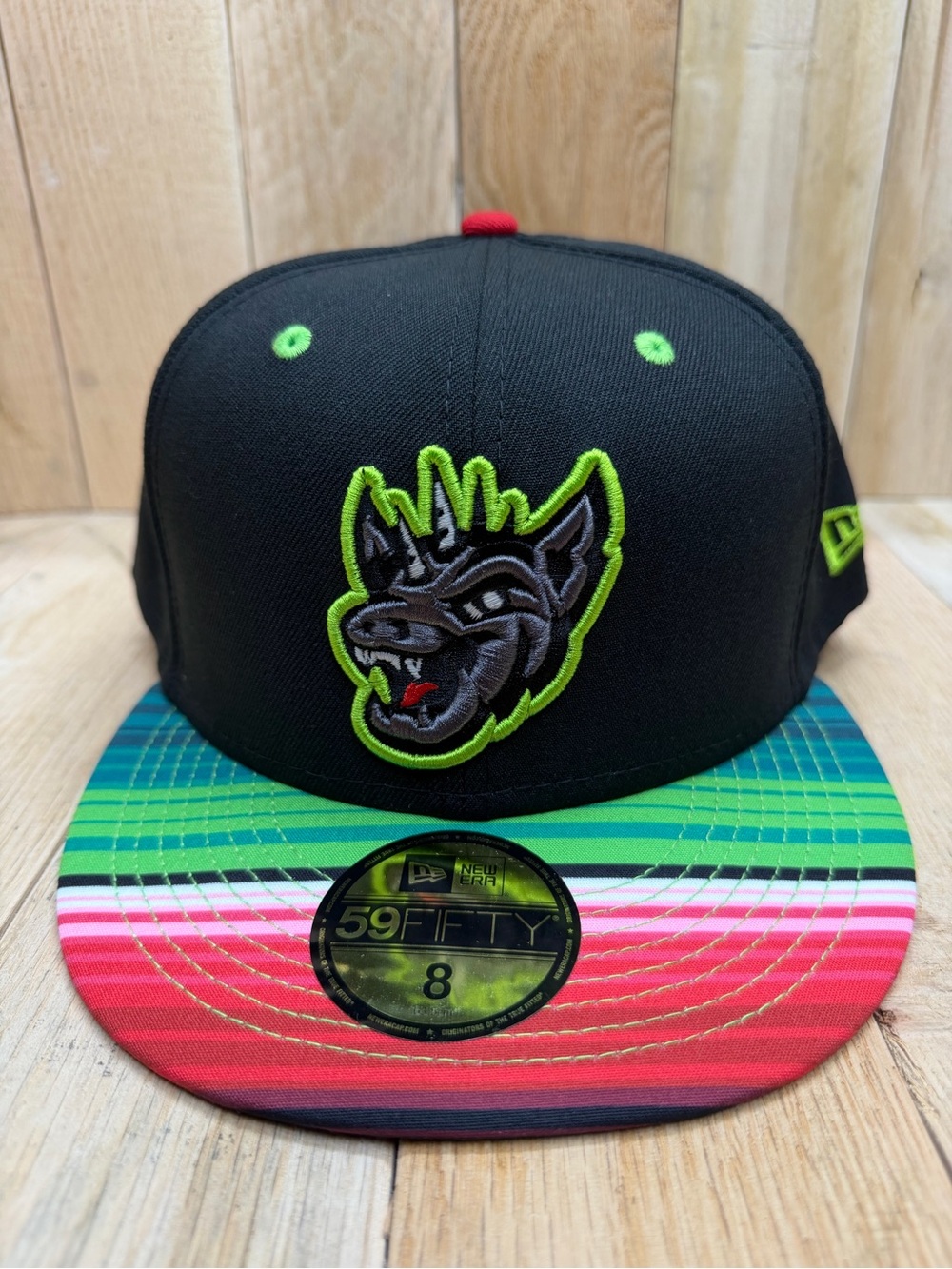 Round Rock Express Chupacabras New Era 59FIFTY Hat 8 MiLB Fitted Serape Brim